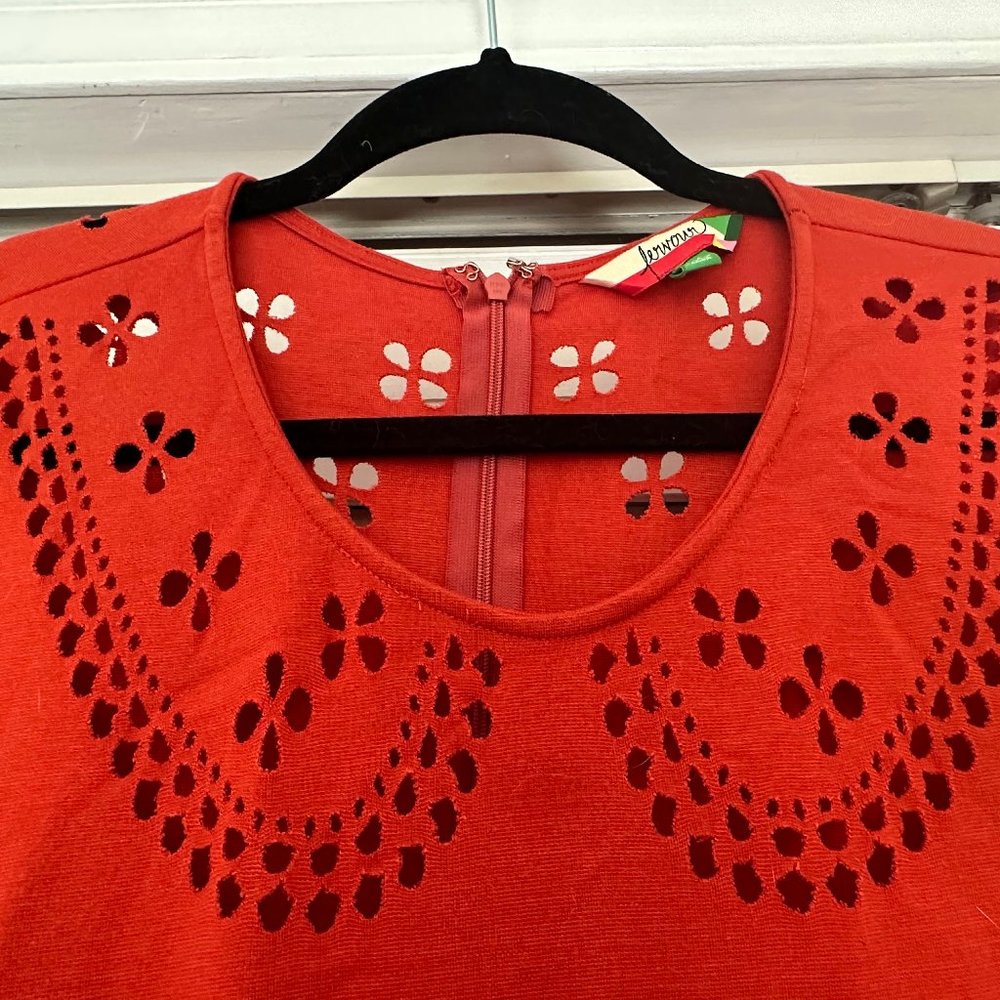 Modcloth Orange Peter Pan Collar Dress
